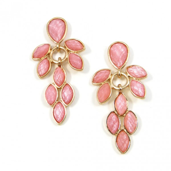 Seashell Pink Opal Stone Princesse Earrings